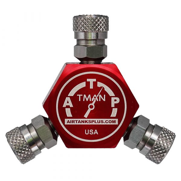 TMAN Compact Female Quick-connect Inline Air-splitter Tee Block