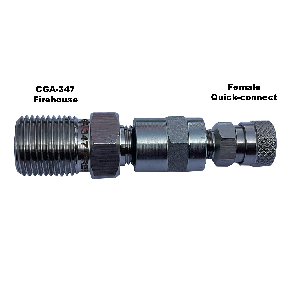 CGA-347 SCBA Firehouse to Female Quick-connect Adapter